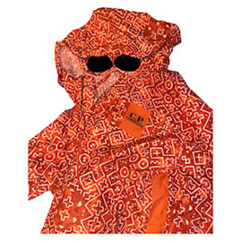 CP Company C.P. Company Westen und Mäntel Flatt Nylon Bogolan Goggle Jacke Goldflamme