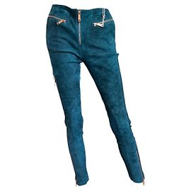 Pantalones skinny de ante verde Diesel