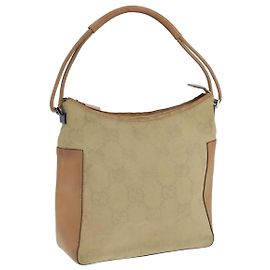Borsa a spalla in tela GG Gucci Beige 001 3766 Auth yk16276