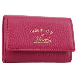 GUCCI Swing Key Case Leather Pink 354499 Auth am7524