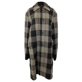 Abrigo de cuadros Acne Studios en lana gris