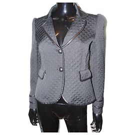 Red Valentino gesteppte Blazerjacke schwarz