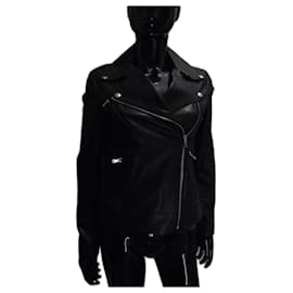 Autre Marque Chaqueta de cuero Olivieri negra