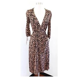Diane Von Furstenberg Vestido envolvente de seda vintage Tigerlily raro de DvF