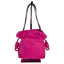 Borsa a Spalla Loewe Nappa Pink Flamenco Medium Knot