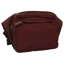 Borsa a Spalla PRADA in Nylon Rosso Argento Autentica ti2546