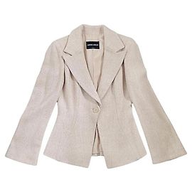 Giacca aderente Giorgio Armani rosa in baby alpaca