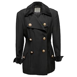 Black Moschino Cheap and Chic Wool Double-Breasted Coat Size US S/M - Moschino Cheap And Chic