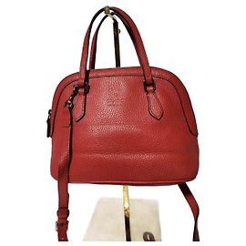 Borsa mini dome in pelle di vitello GUCCI rossa
