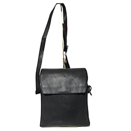 Borsa messenger/crossbody Shaldon in pelle nera di Burberry