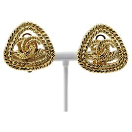 Orecchini placcati in oro con il logo Coco di Chanel