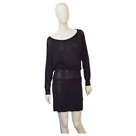 Zadig & Voltaire Zuma V Mini-Strickkleid aus Viskose Schwarz S