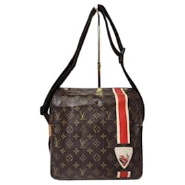 LOUIS VUITTON Monogram Canvas Naviglio Messenger/Crossbody Tasche Braun