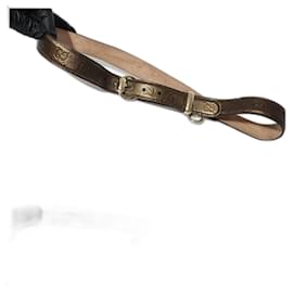 Gucci Microguccissima Leder Gürtel mit metallischer Pferdebit-Schnalle in Metallic-Braun Größe: 36