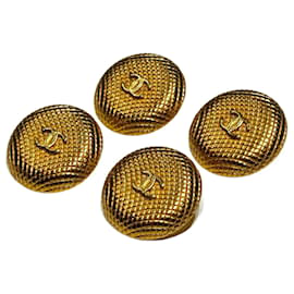 Set aus 4 karierten CC-Knöpfen von Chanel