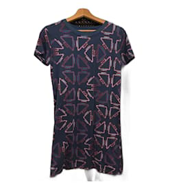 Vestido T-shirt Hermès Azul Marino Algodón