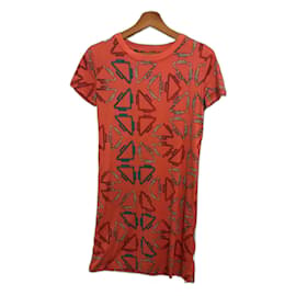 Vestido T-shirt Hermès Coral de Algodón