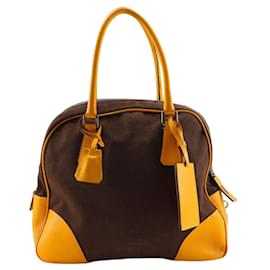 Bolso Tote Mini Boston de Lona Prada