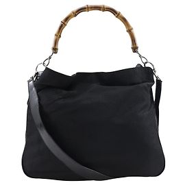 Gucci Nylon Canvas Bamboo Handtasche 2way