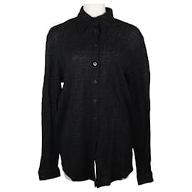 Camicia a maniche lunghe in lana Zucca Fendi