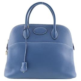 Hermès Borsa Hermes Bolide 37 in pelle Clémence blu