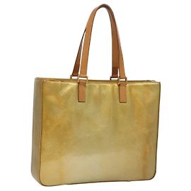 LOUIS VUITTON Monogram Vernis Columbus Tote Bag Grau M91028 LV Auth bs21249