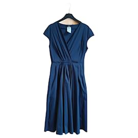Vestido Weekend Max Mara Vertice azul de algodón