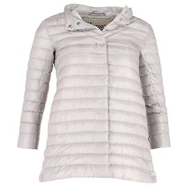 Abrigo acolchado con botones Herno en nylon gris