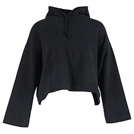 Cropped Hoodie von Acne Studios aus schwarzer Baumwolle