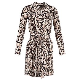 Robe camicia Taya Leopardo con coulisse in seta stampata animale di Diane von Furstenberg