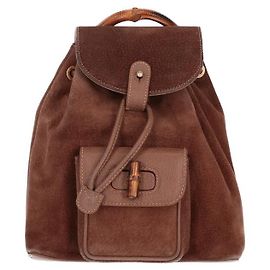 Zaino in suede marrone Gucci