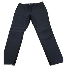 Pantalon Fendi en cuir gris anthracite