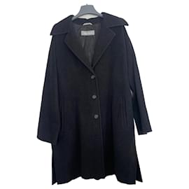 Abrigo Max Mara de lana gris oscuro