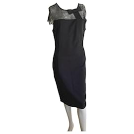 Red Valentino Black Lace Viscose Dress