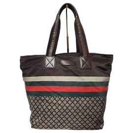 Gucci Diamante Canvas Web Einkaufstasche Braun/Beige
