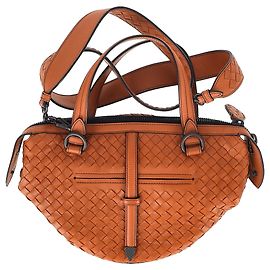 Borsa Bottega Veneta Intrecciato Tambura in pelle marrone