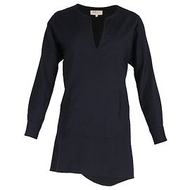 Vestido mini de manga larga Isabel Marant Étoile en lana azul marino