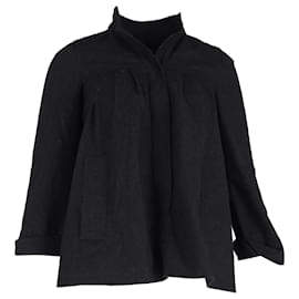  Isabel Marant Hidden Button Jacket in Black Wool