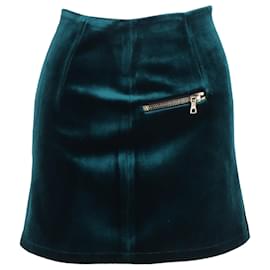 Falda Mini Sandro en Terciopelo Verde