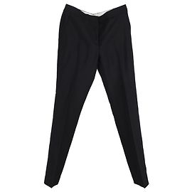 Pantalones rectos a medida Burberry London en lana negra