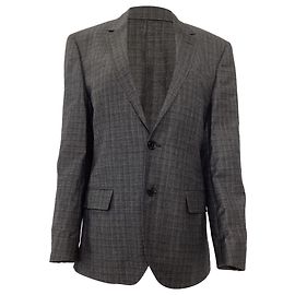 Grau Woll Einreiher mit Karomuster von Boss by Hugo Boss
