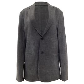 Einreiher Blazer aus grauem Polyamid von Theory