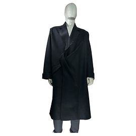 Autre Marque Cappotto in lana nero Bianca Saunders Runway