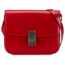Celine Rosso Medio Pelle di Vitello Scatola Classica - Céline