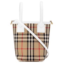 Tote Burberry Beige Mini House Check Canvas London