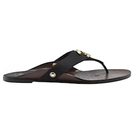Sandali Chanel CC in pelle nera