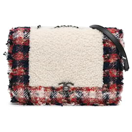 Chanel Multi CC Tweed e Shearling Flap Singolo