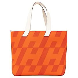 Hermès Orange Toile H und Swift Cabas H en Biais 40