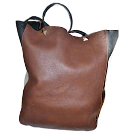 Borsa a spalla Sandro in pelle marrone nero