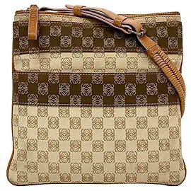 Loewe Beiger und Oranger Schultertasche